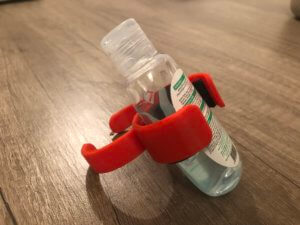 3D printed hand sanitizer clasp